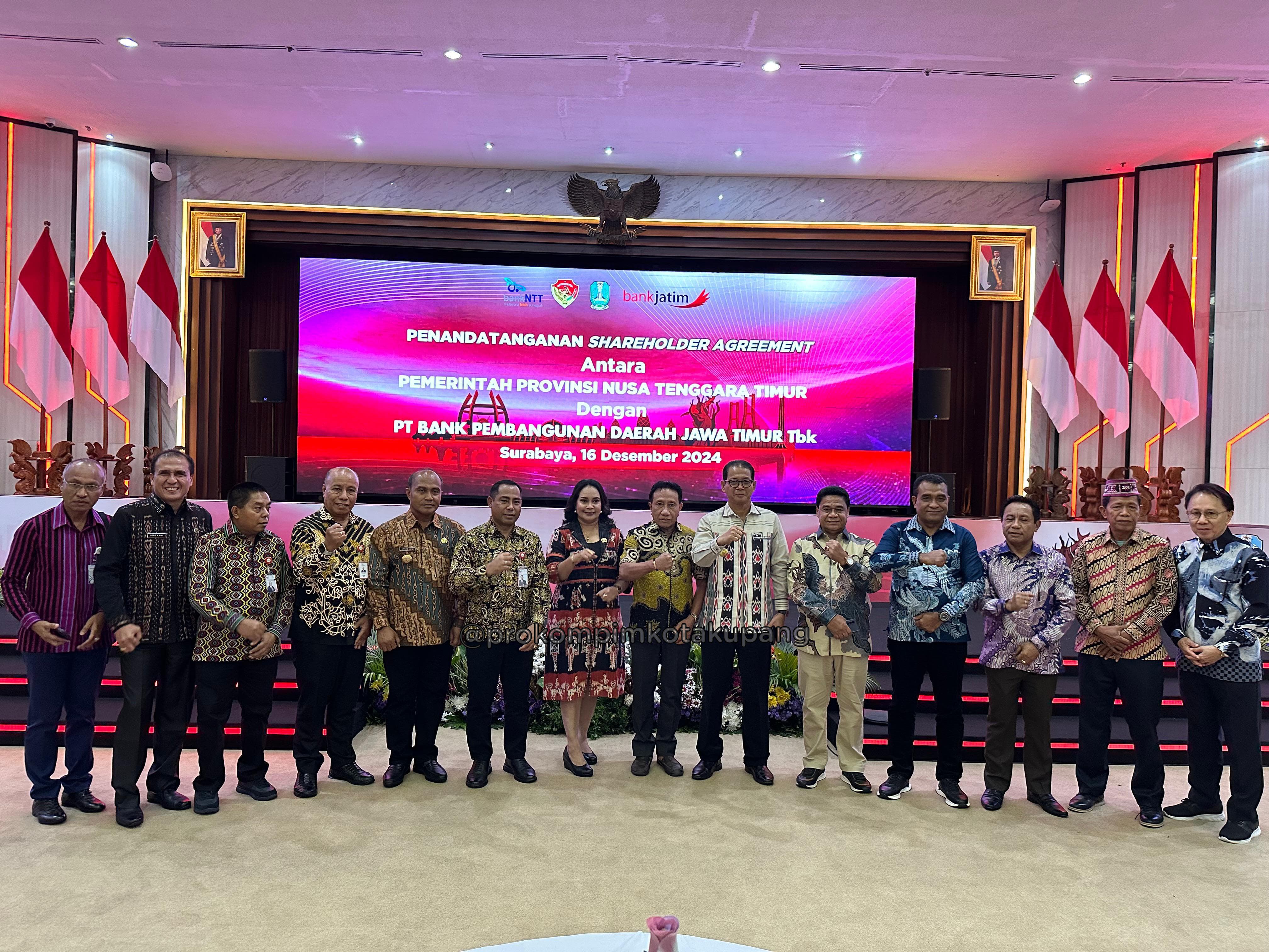 Pj. Wali Kota Apresiasi Kolaborasi Bank NTT dan Bank Jatim sebagai Langkah Strategis Penguatan Ekonomi Daerah