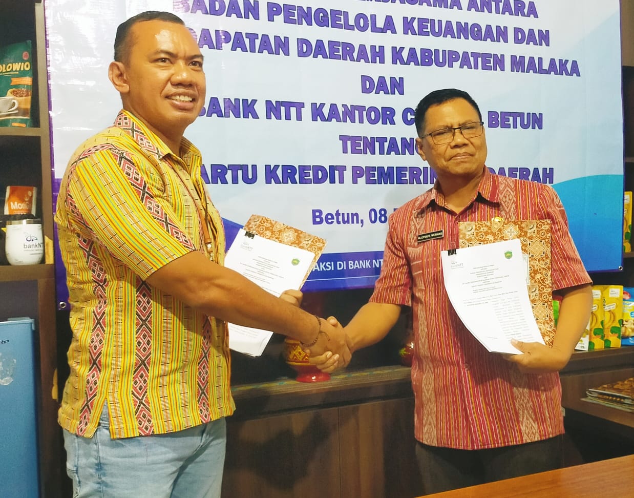 Pemkab Malaka Jalin Kerjasama dengan Bank NTT Cabang Betun Dalam Rangka Implementasi Kartu Kredit Indonesia