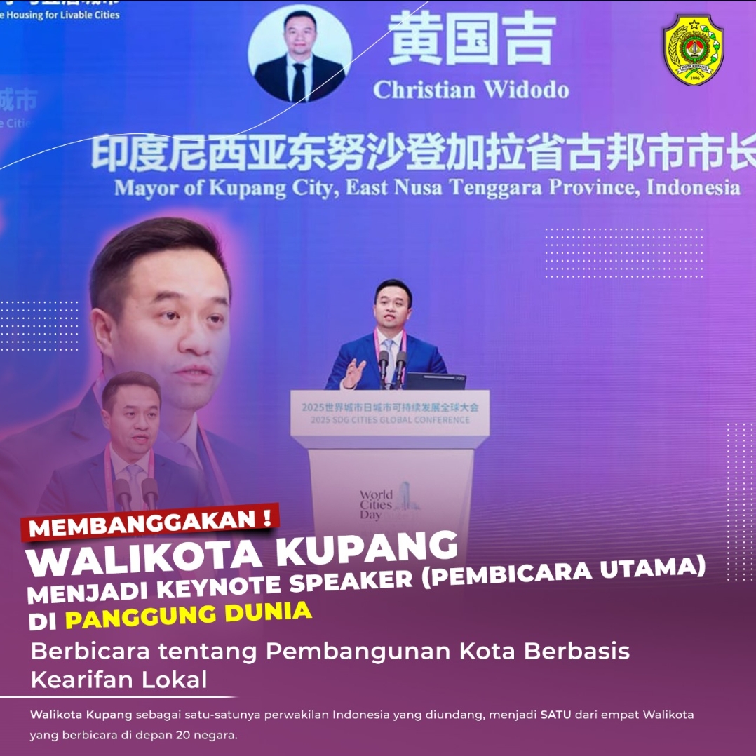 Membanggakan, Walikota Kupang Menjadi Keynote Speaker di Panggung Dunia, Bicara Soal Kearifan Lokal
