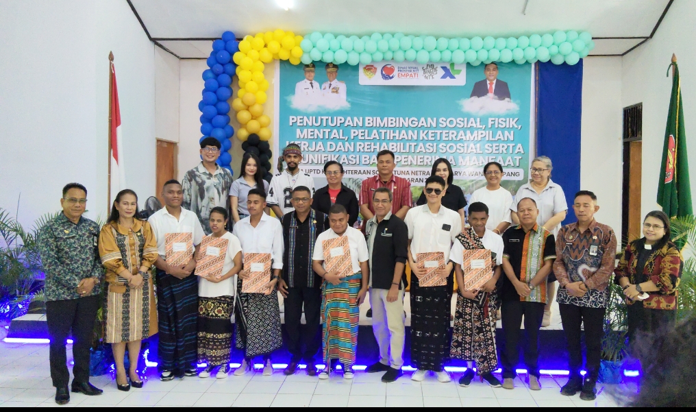Dinas Sosial NTT Resmi Lepas 55 Penerima Manfaat Program Rehabilitasi Sosial  Tahun 2025