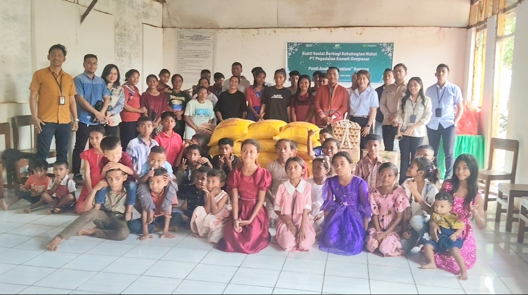 PT Pegadaian Area Kupang Berbagi Kebahagiaan Natal Bersama Anak Panti Asuhan Syalom