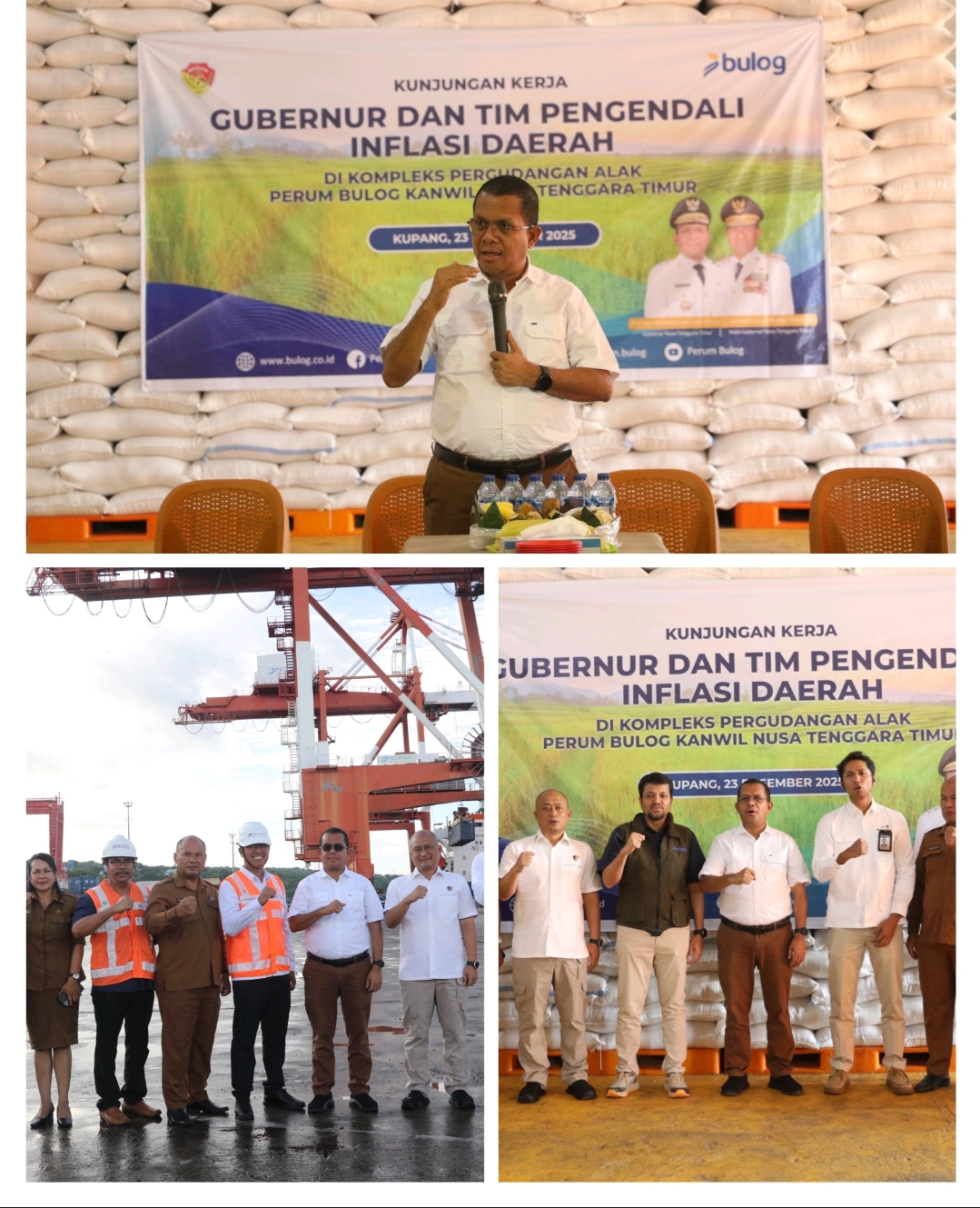 Gubernur NTT Tinjau Gudang Bulog dan Pelabuhan Tenau Kupang, Pastikan Stok Pangan Aman