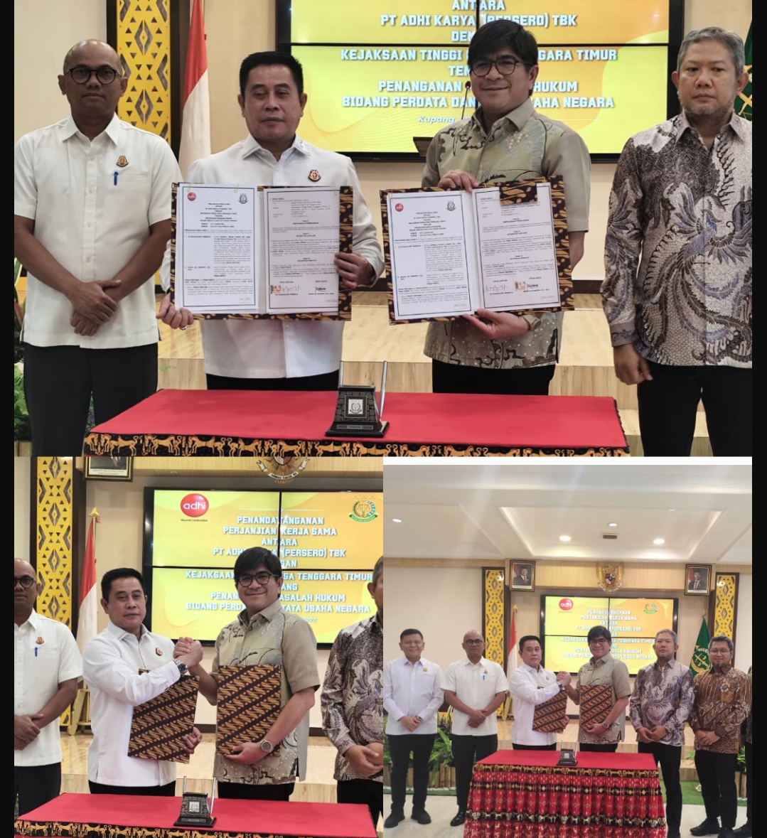 Penandatanganan Perjanjian Kerja Sama Kejaksaan Tinggi NTT dan PT Adhi Karya (Persero) Tbk.