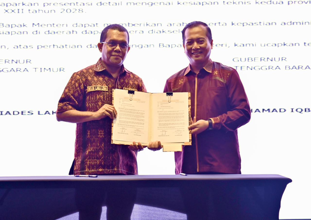 NTB–NTT Teken Komitmen Bersama Terkait Pelaksanaan PON XXII Tahun 2028
