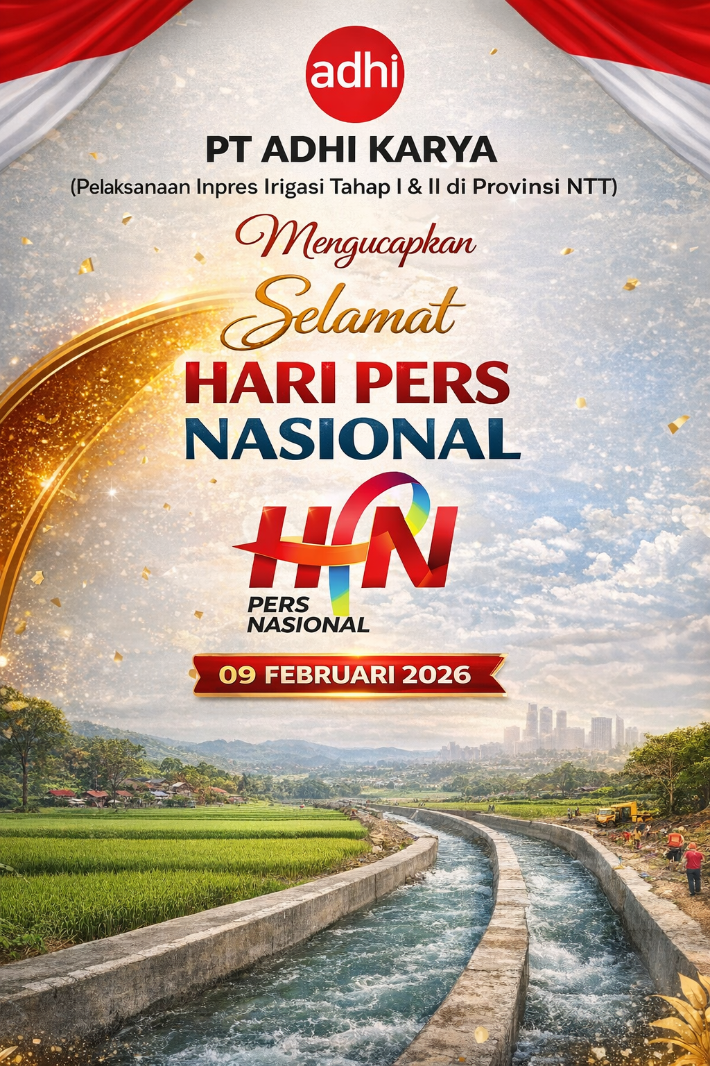 PT Adhi Karya (Persero) Tbk Mengucapkan Selamat Hari Pers Nasional 