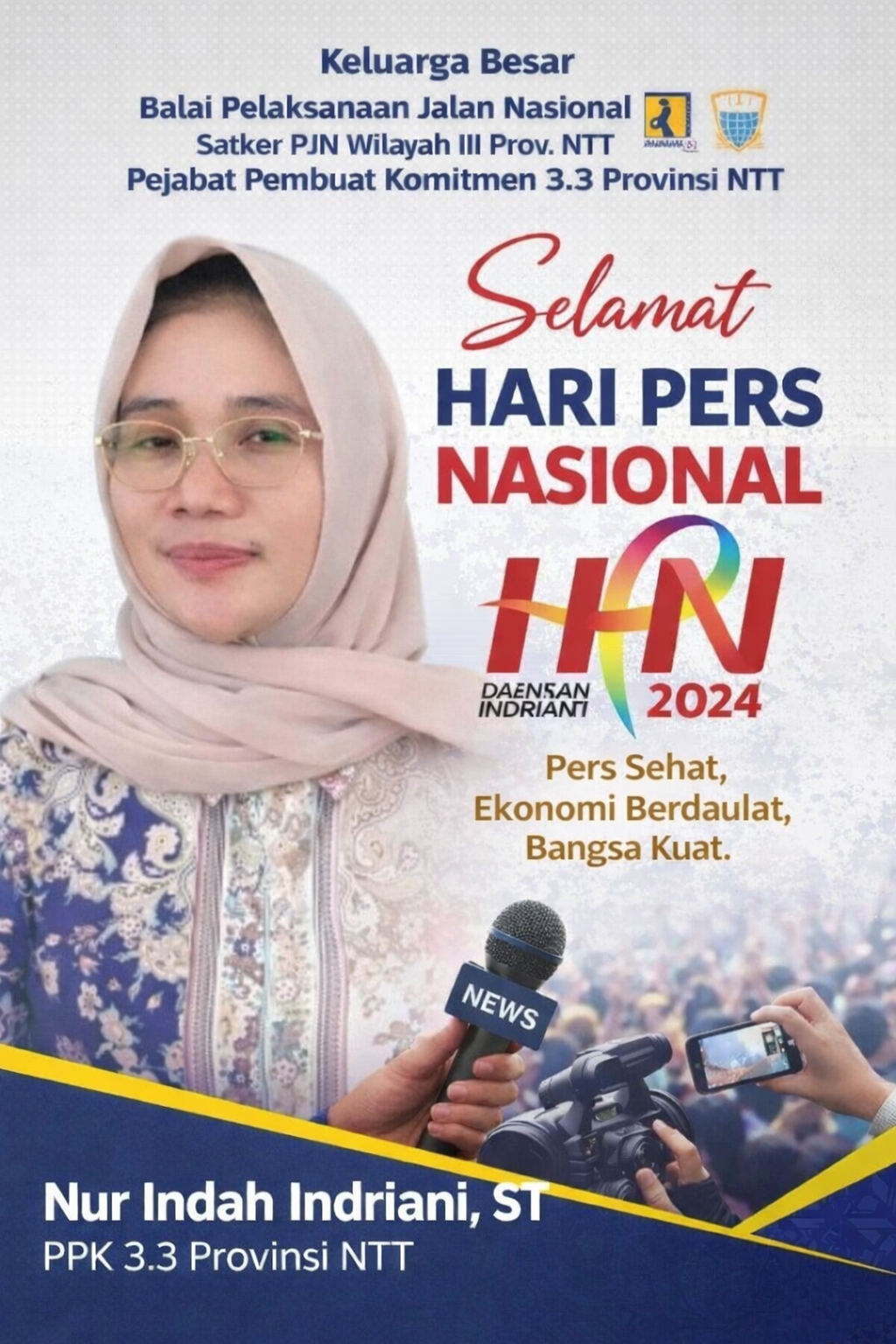 Keluarga Besar PPK 3.3 Provinsi NTT - Selamat Hari Pers Nasional 