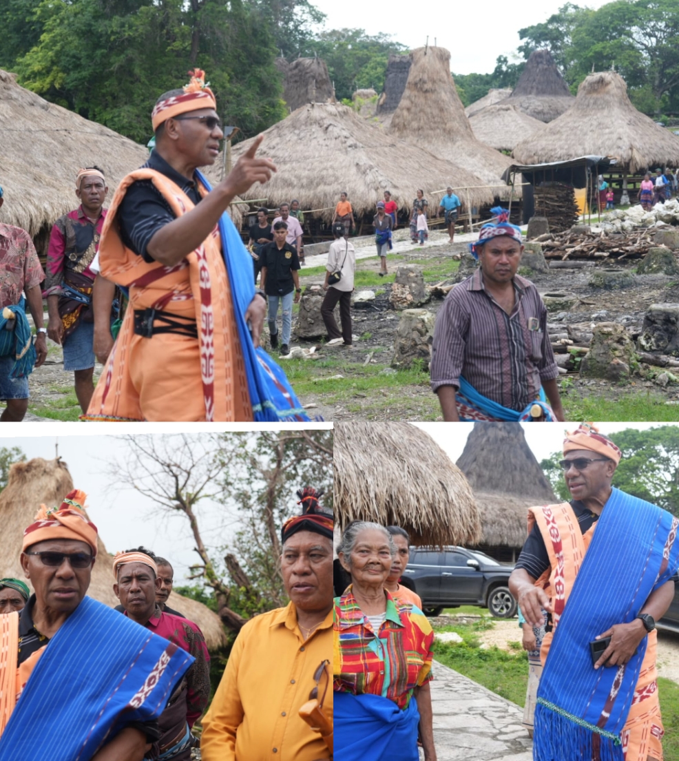 Tinjau Kampung Adat Waru Wora yang Terbakar, Wagub NTT Serahkan Bantuan dan Dorong Pembangunan Kembali