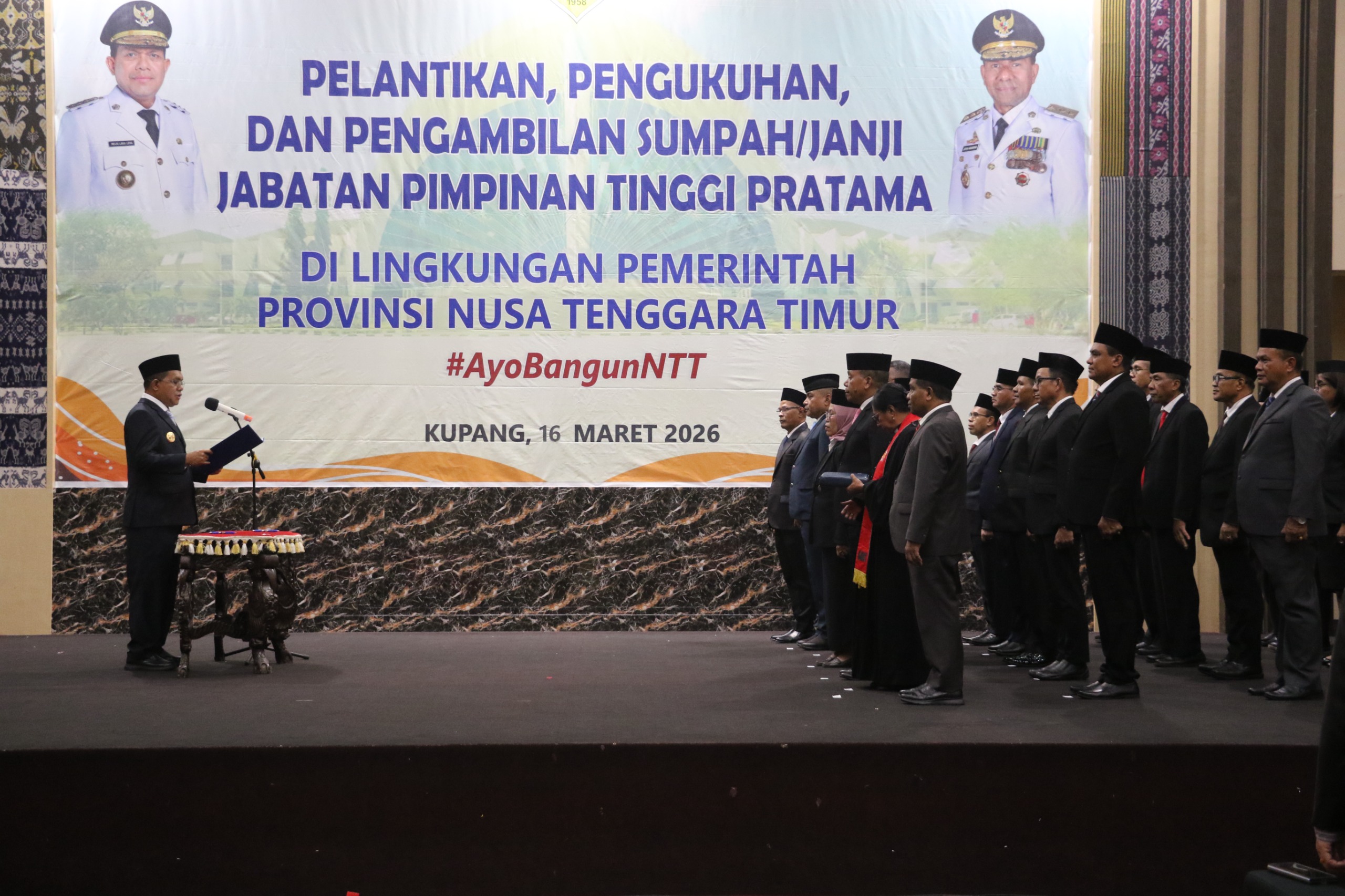 Gubernur NTT Lantik dan Kukuhkan Pejabat Pimpinan Tinggi Pratama