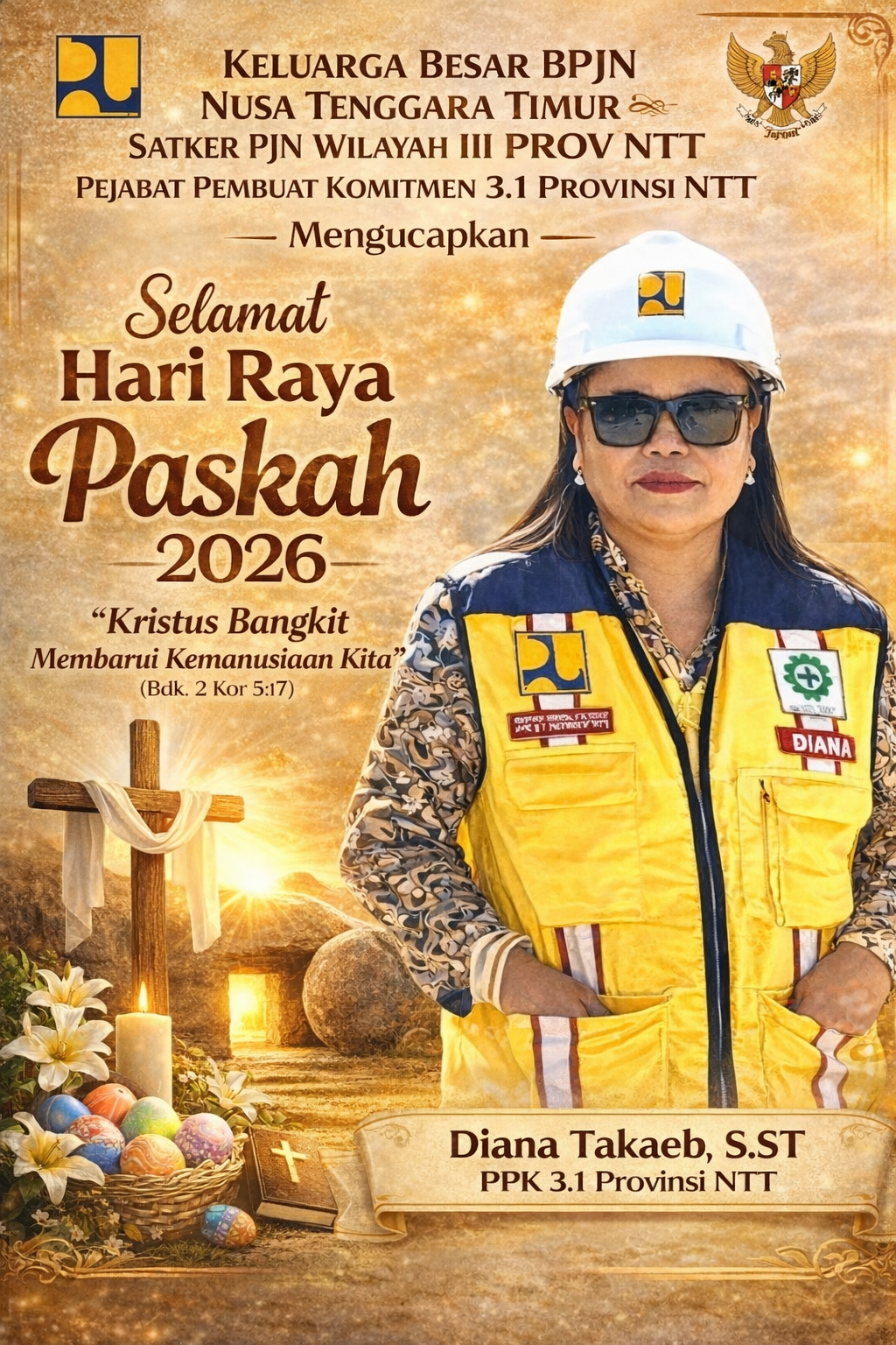 Keluarga Besar PPK 3.1 Provinsi NTT Mengucapkan Selamat Hari Raya Paskah 2026