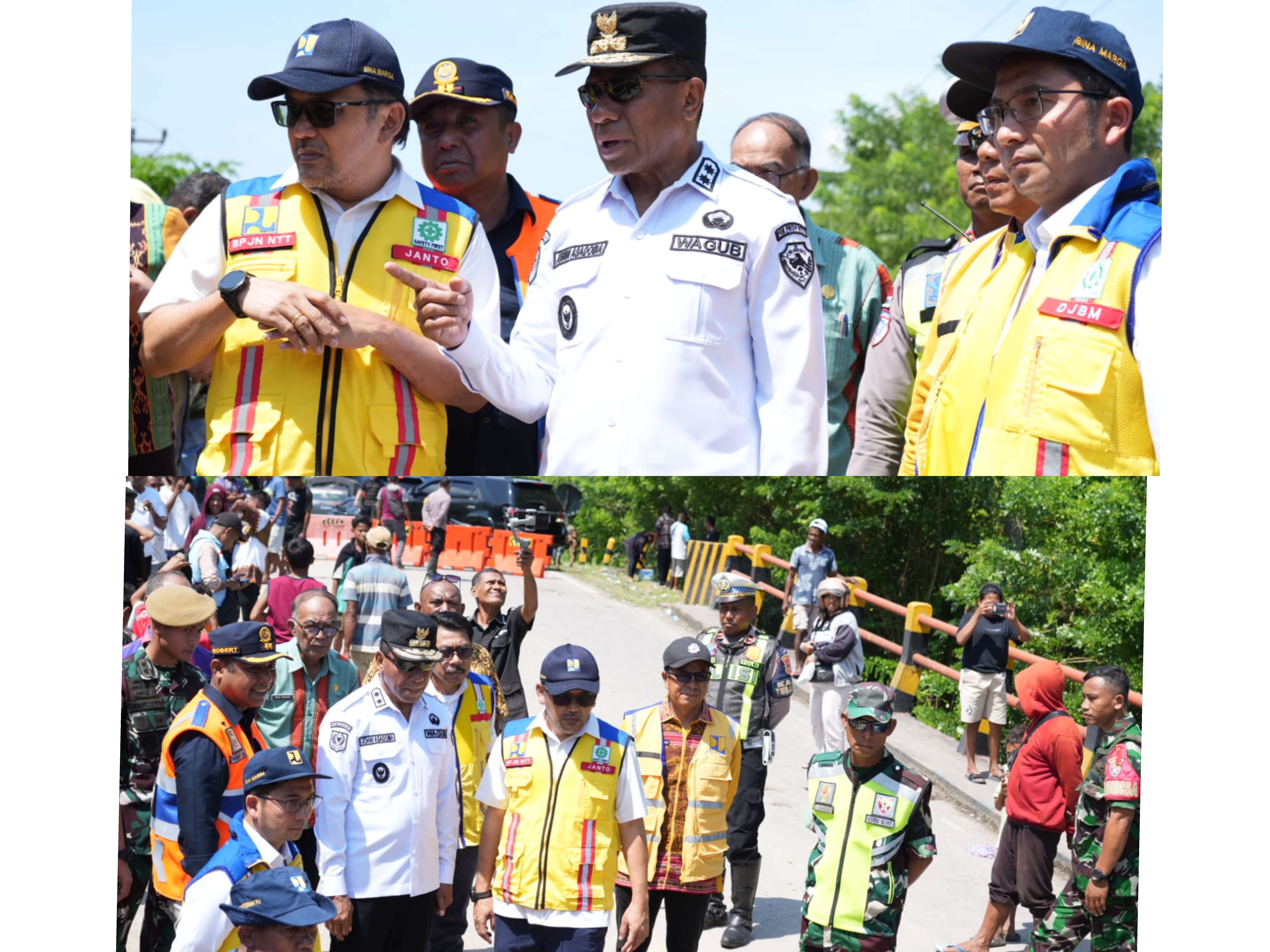 Wagub NTT Tinjau Jembatan Ambruk di Jalur Trans Timor, Penanganan Darurat Dikebut