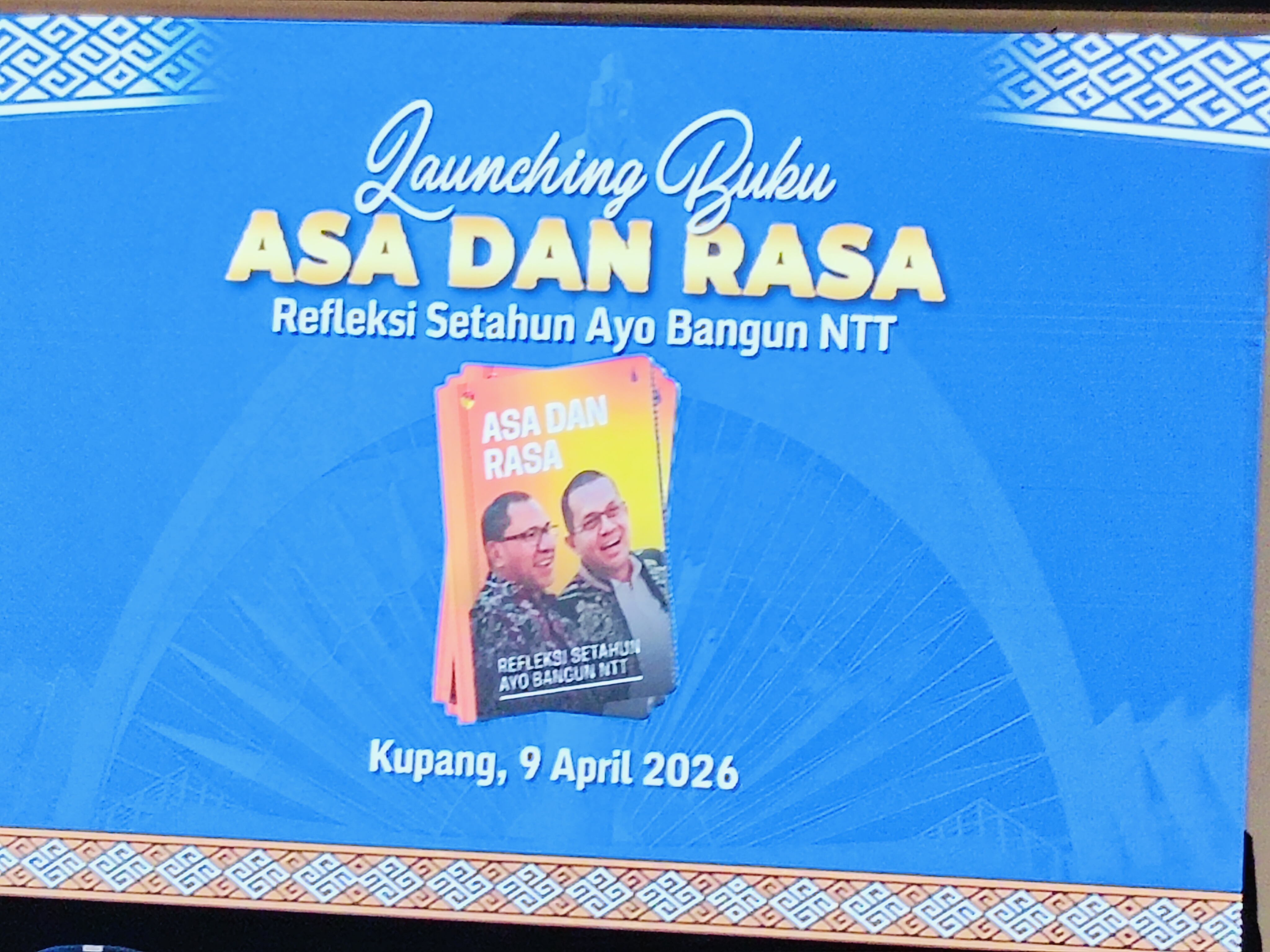 Pemprov NTT Launching Buku “Asa dan Rasa”, Refleksi Setahun Kepemimpinan Melki–Johni Bangun NTT