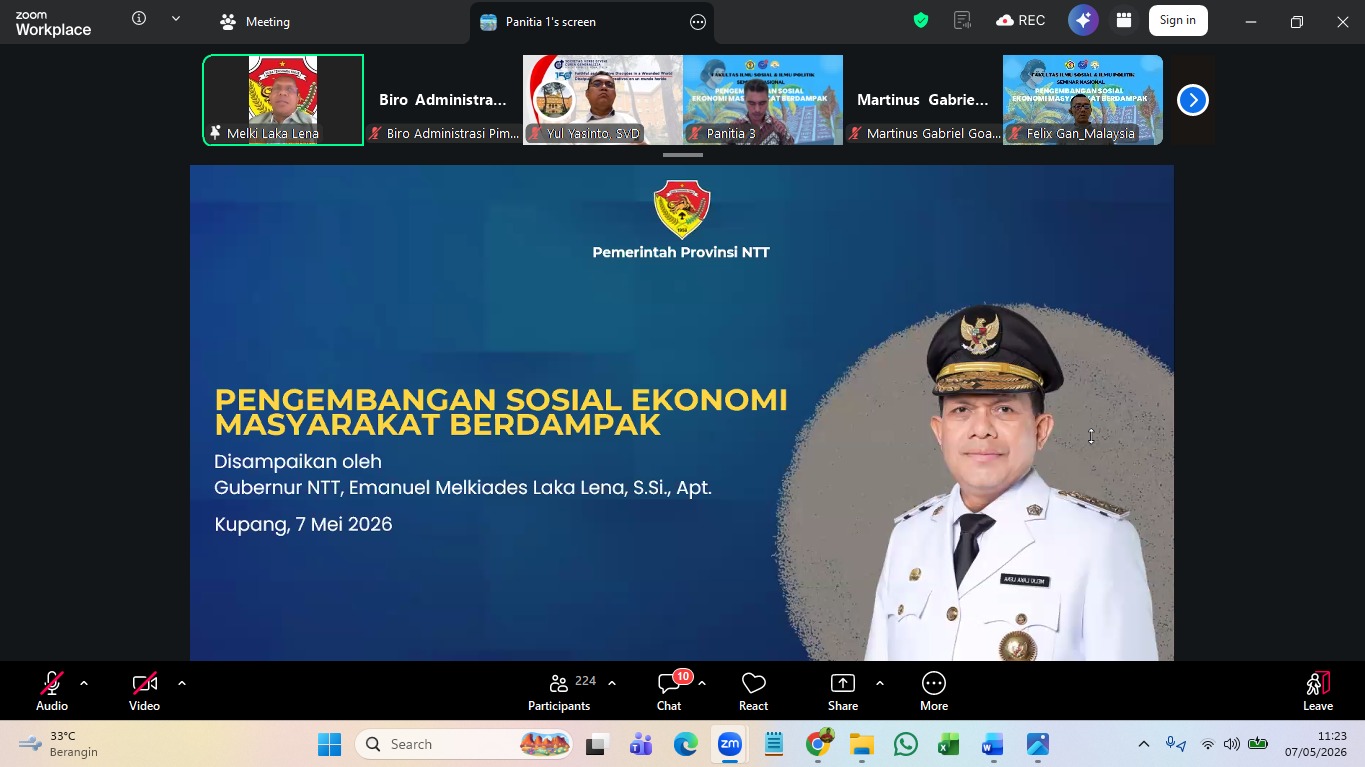 Gubernur NTT Tekankan Produktifitas Ekonomi dan Kewirausahaan Untuk Kesejahteraan