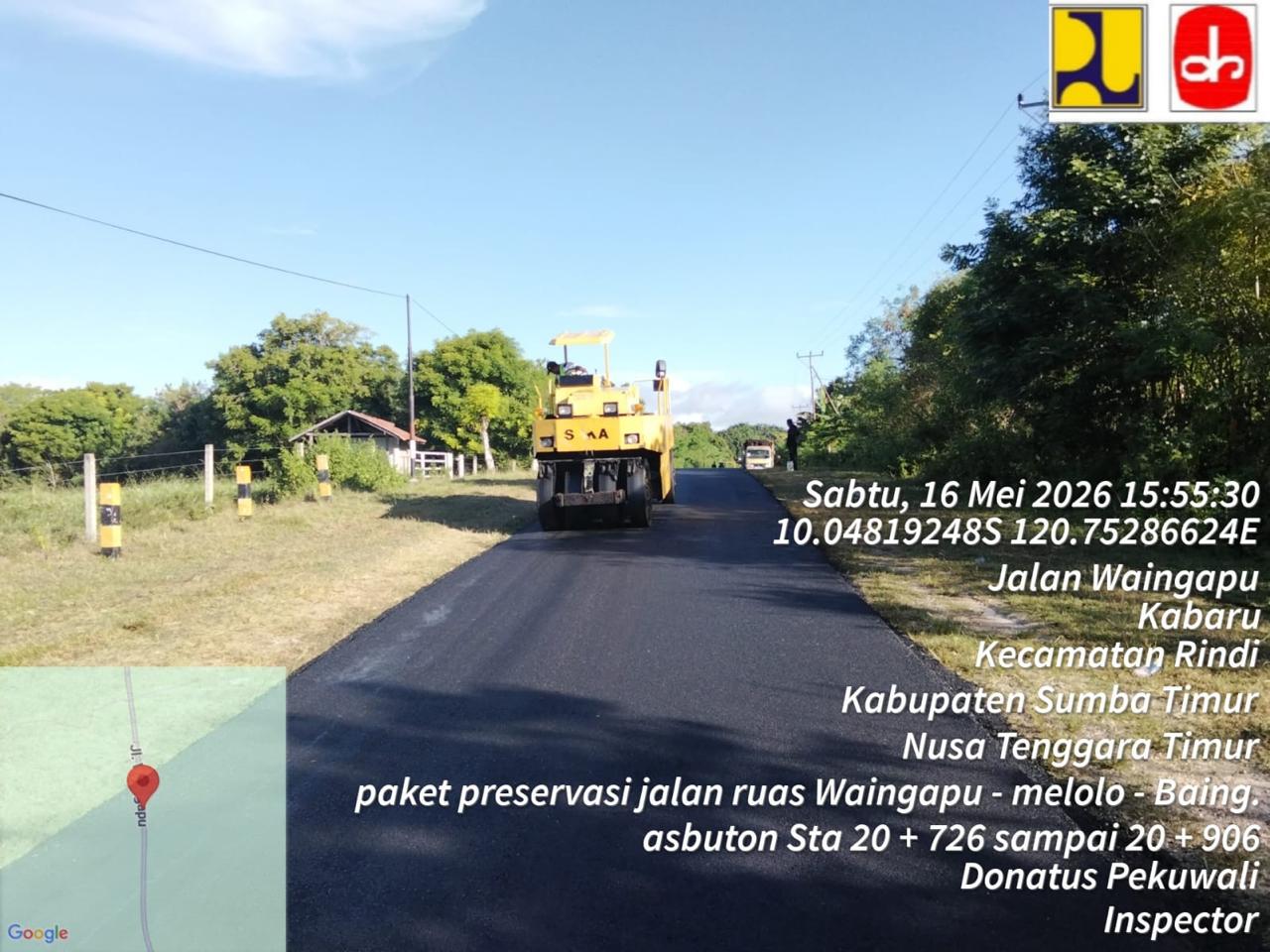 Progres Fisik Preservasi Jalan Nasional Waingapu - Melolo–Baing Capai 74,45 Persen