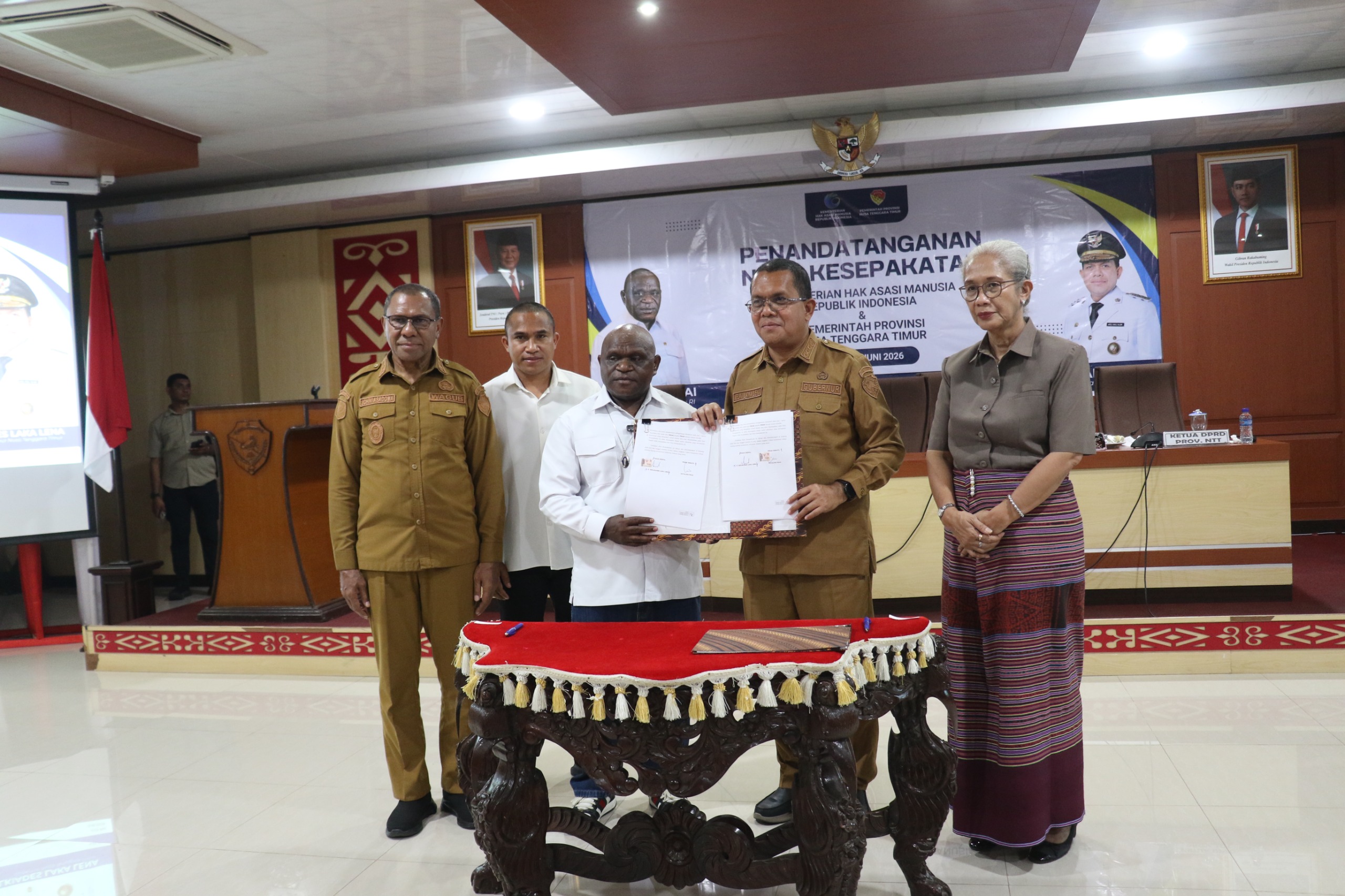 Pemprov NTT dan Kementerian HAM RI Teken Nota Kesepakatan Penguatan Hak Asasi Manusia