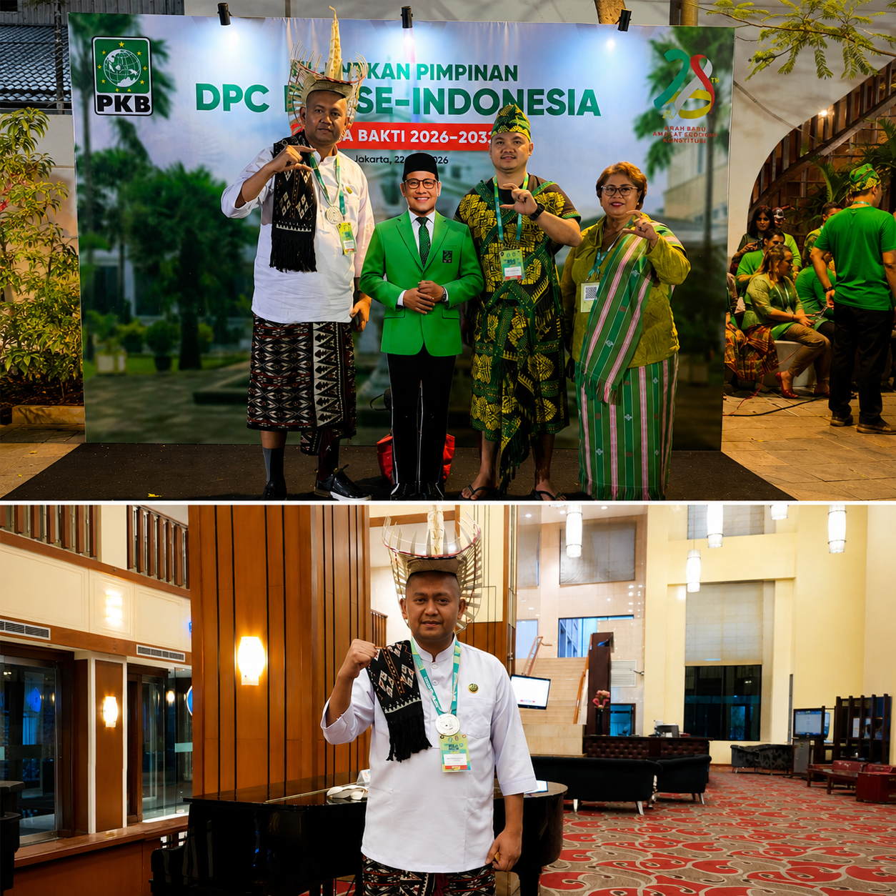Pengurus DPC PKB Kota Kupang Kenakan Busana Adat Rote Ndao dan Sabu Raijua Saat Dilantik