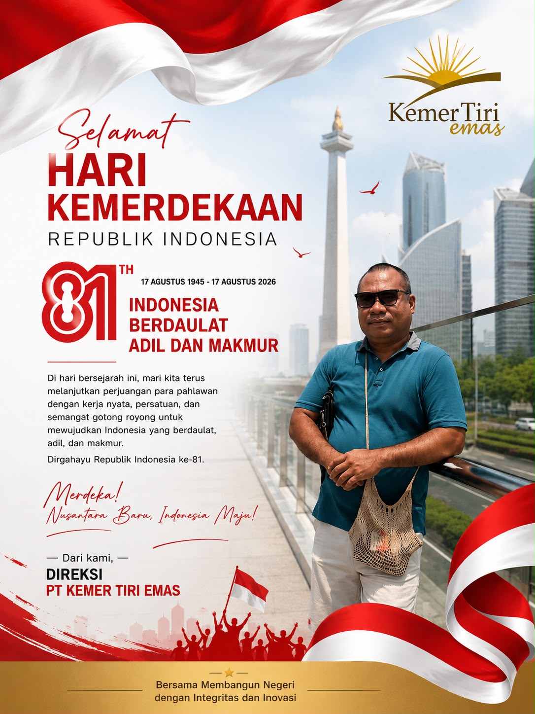 PT Kemer Tiri Emas Mengucapkan Dirgahayu Republik Indonesia 