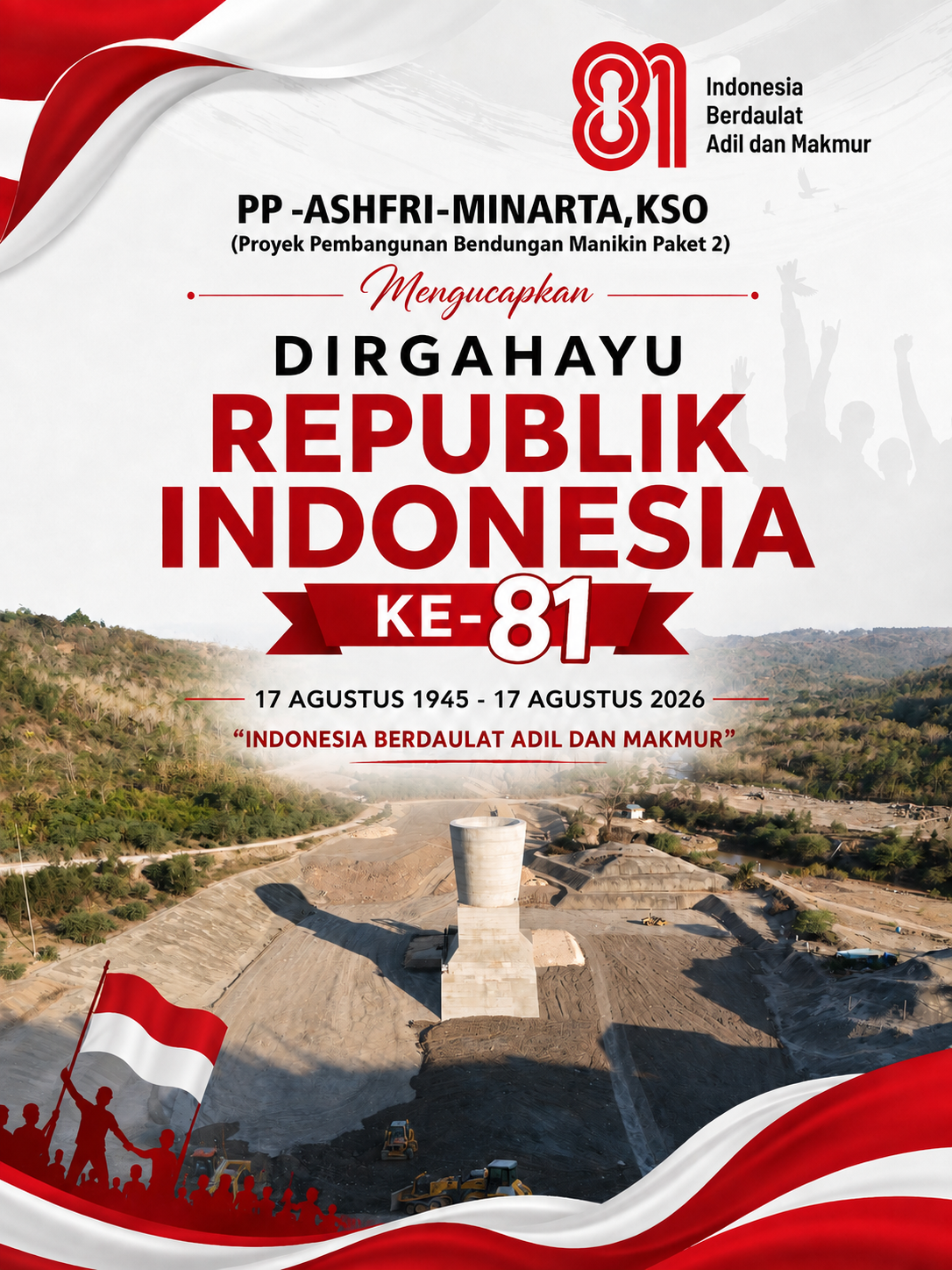 PP - ASHFRI -MINARTA,KSO Mengucapkan Dirgahayu Republik Indonesia ke 81