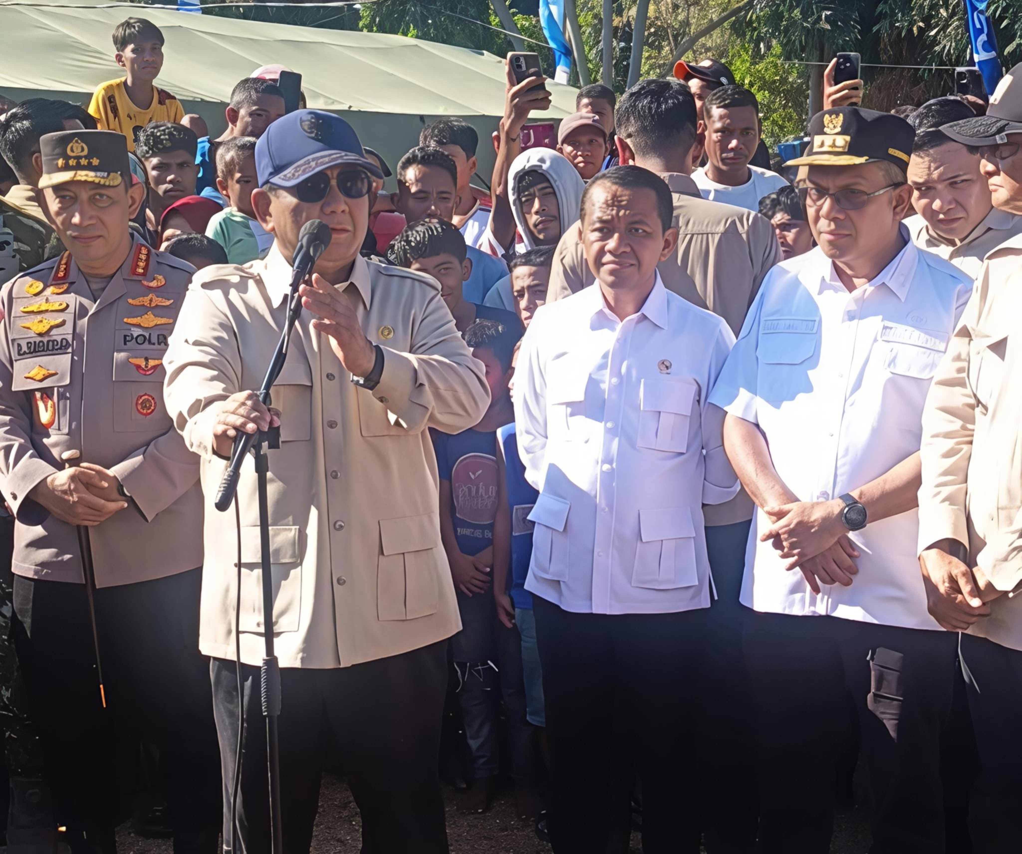 Presiden Prabowo Tiba di Nagekeo, Pastikan Penanganan Gempa Flores Berjalan Optimal