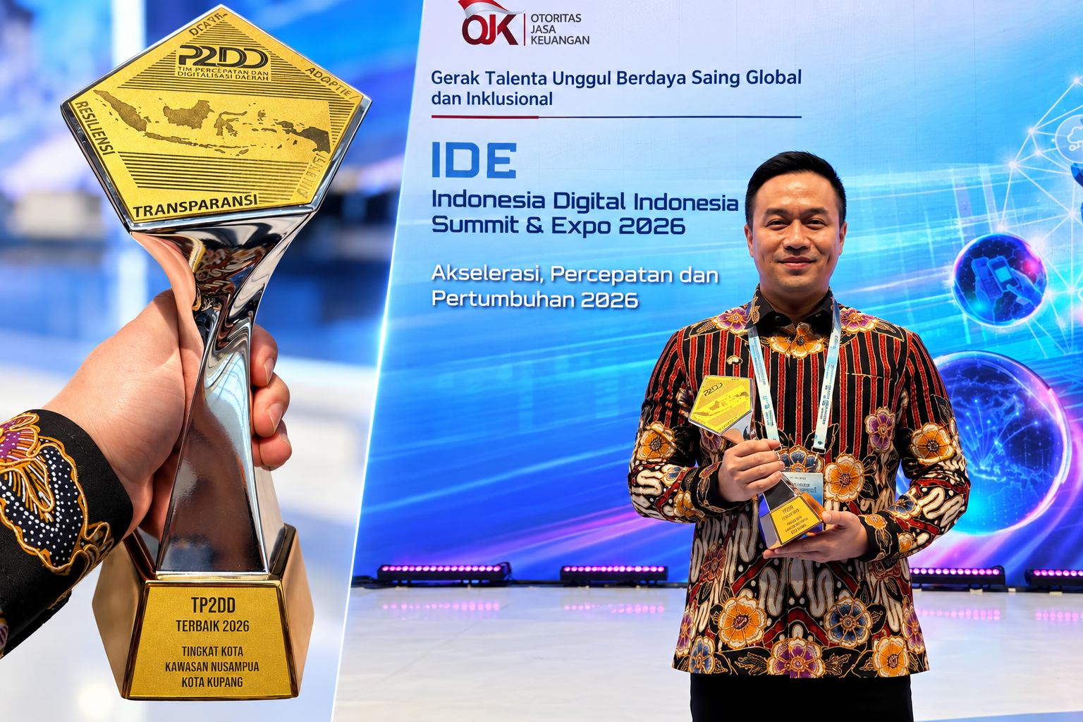 Sekali Lagi, Wali Kota Kupang Kembali Terima Penghargaan Nasional, Kali ini Terbaik I TP2DD